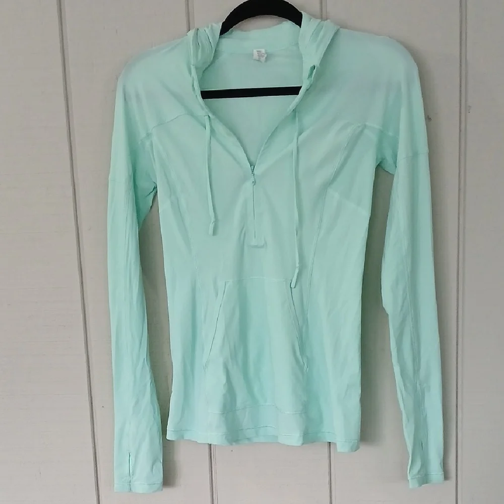 Lululemon Athletica Runbeam Hoodie Mint Green Size 4 - Picture 2 of 11